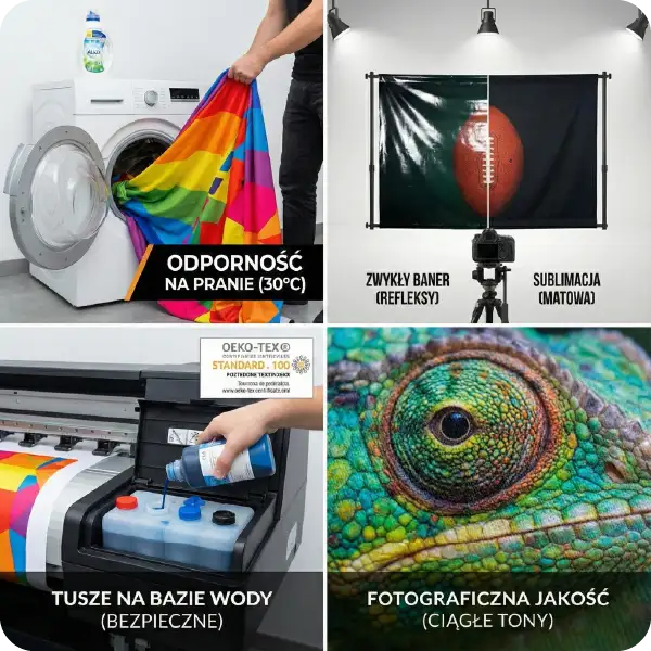 4 filary przykłady właściwości i zalety druku sublimacją