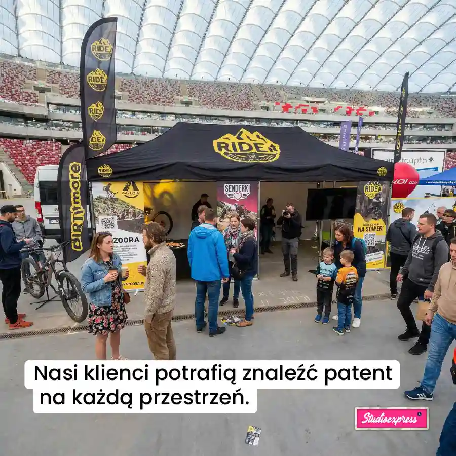 Namiot reklamowy 3x6m Ride Bike Stadion Narodowy