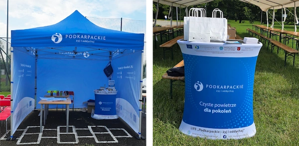Gmina Horyniec-Zdrój Stoisko namiot i trybunka reklamowa z logo podkarpackie