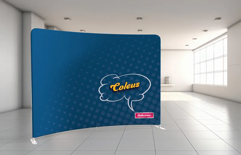 ścianka reklamowa coleus w hali