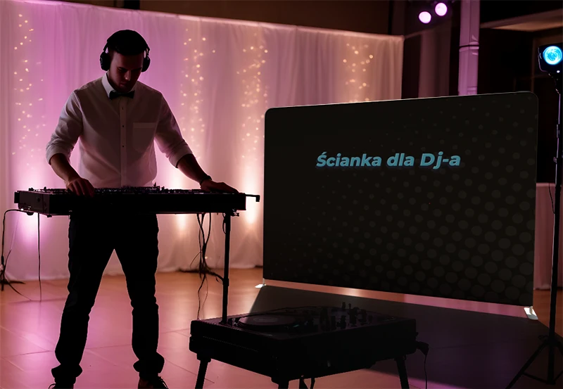 ścianka reklamowa dla dj-a na wesele
