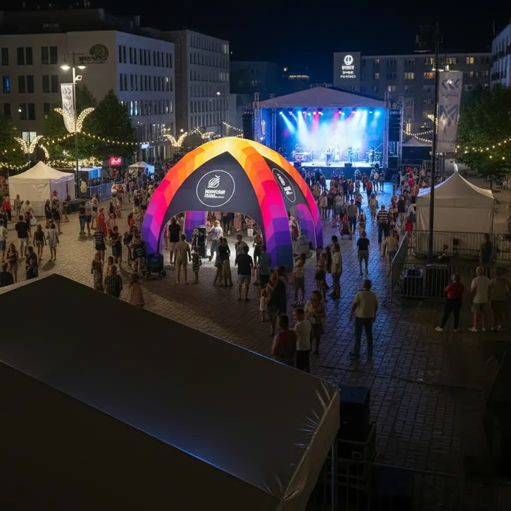 Podświetlane nogi LED namiotu pająk 5x5