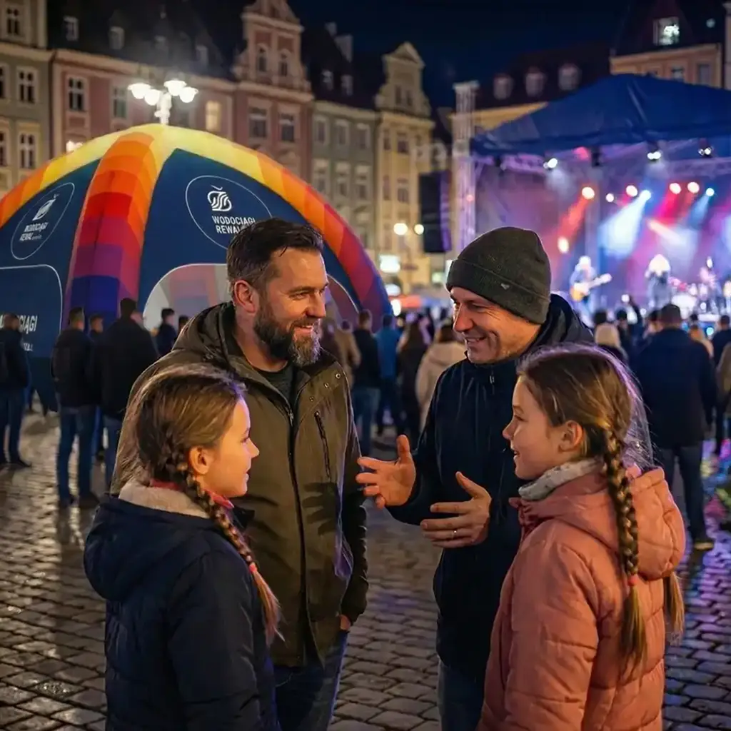 Duży namiot reklamowy pająk 5x5 z oświetleniem led