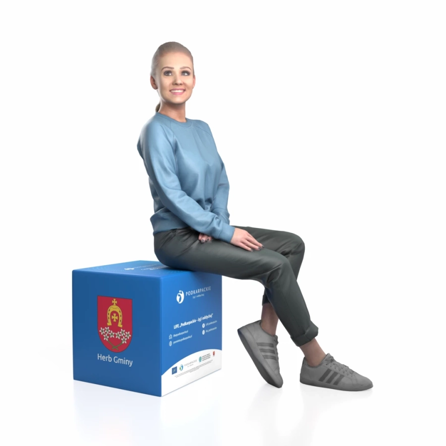 Kostka Reklamowa Rubikon z Herbem Gminy