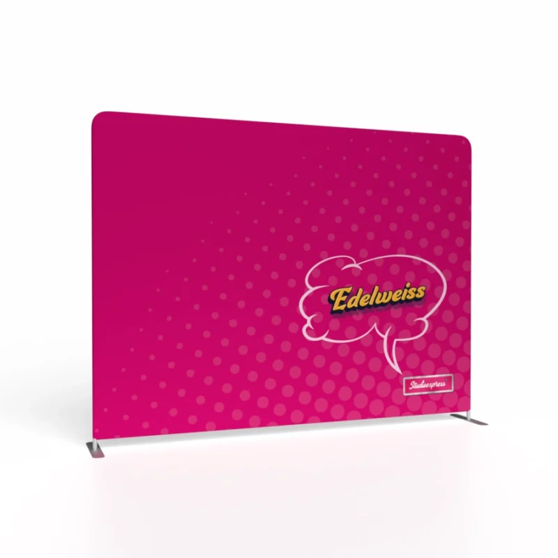 ścianka tekstylna reklamowa Edelweiss 300 cm.webp