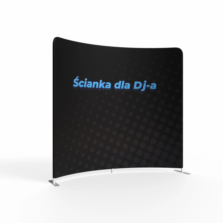 ścianka reklamowa łukowa dla Dj-a 240x230 cm.webp