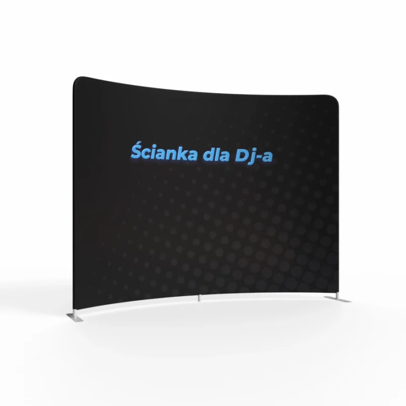 ścianka reklamowa łukowa dla Dj-a 300x230 cm.webp