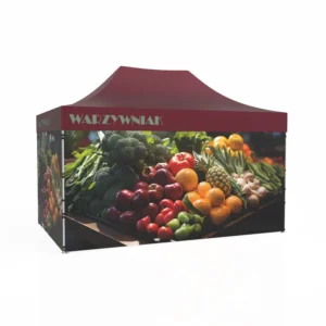 Namiot z nadrukiem warzywniak 4 ściany.webp