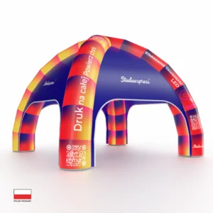 namiot reklamowy z logo w namiocie pajak