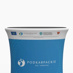 wytrzymały blat trybunki promocyjnej z herbem gminy.webp