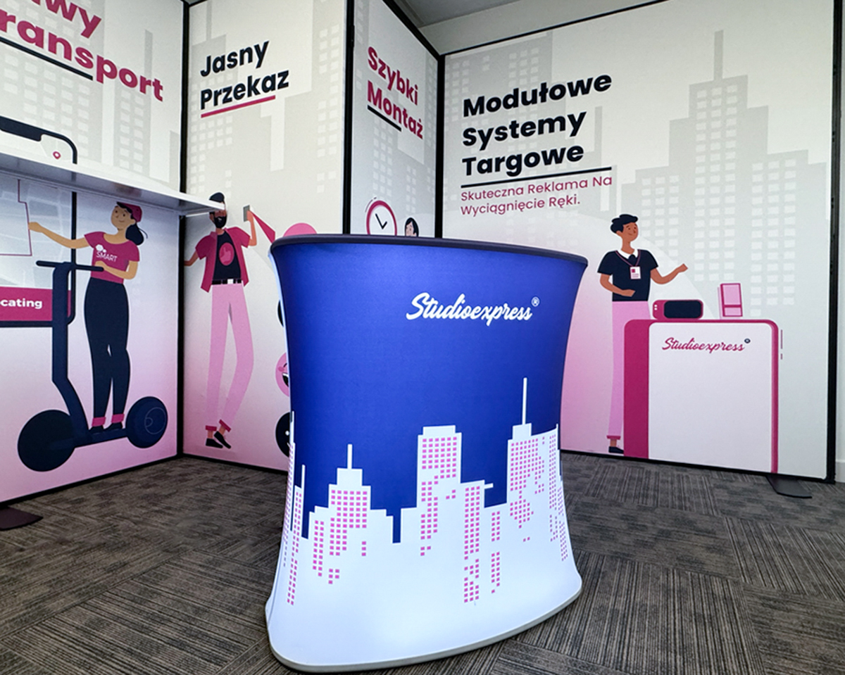 samorozkładajaca się trybunka reklamowa Jump Led